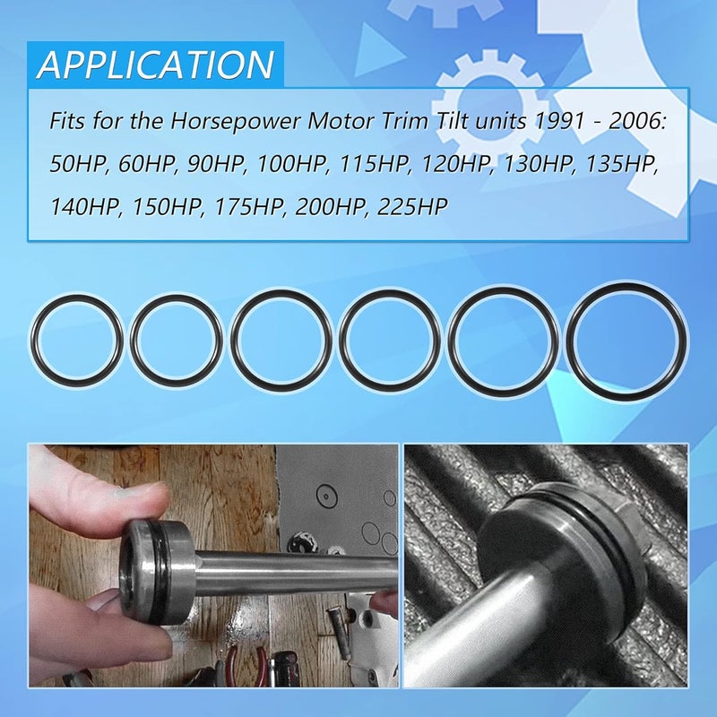 YOOWEE 434519 Trim & Tilt O-Ring & Seal Rebuild Kit Replace Johnson Evinrude OMC Tilt and Trim Units 1991-2006 0434519 FSM011 - Image 3