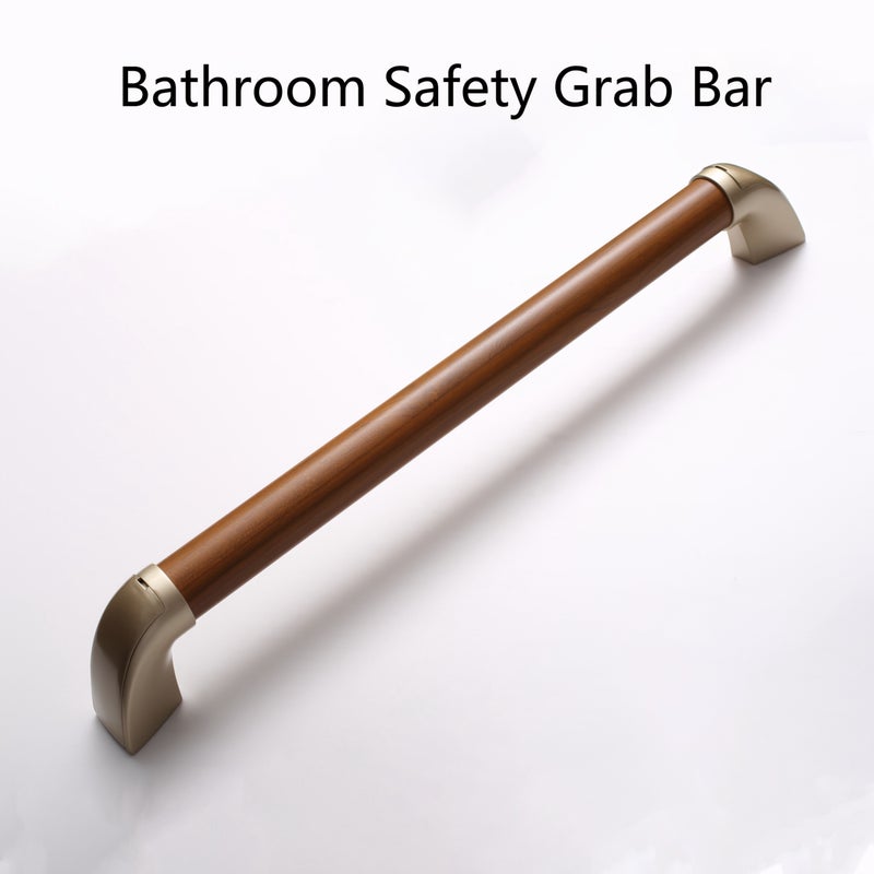 Bathroom Safety Grab Bar Walnut 11.81inch Non Slip Toilet Handle For Elderly And Disabled Durable Aluminum Alloy Accessibility Aid With Elegant Design Sturdy Construction - Image 5