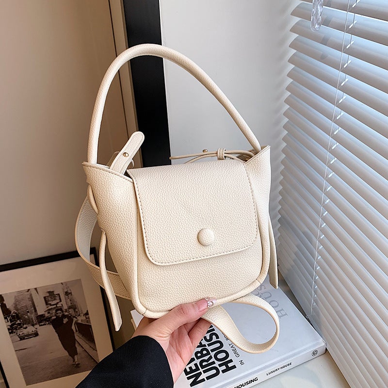 Simple Casual Bag Women'S Vintage Litchi Pattern Fashionable Crossbody Small Square Bag Texturized Personalized Shoulder Bag - Image 2
