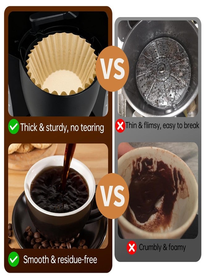 Runhike Coffee Filters Paper Disposable Compatible with Mr Coffee 5 Cup Maker, Coffee Filter Basket Fit for Mr Coffee 4 cup Unbleached Thicken Natural Coffee Paper Filters for Workers and Home Daily Use - Image 4