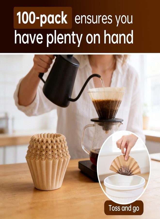 Runhike Coffee Filters Paper Disposable Compatible with Mr Coffee 5 Cup Maker, Coffee Filter Basket Fit for Mr Coffee 4 cup Unbleached Thicken Natural Coffee Paper Filters for Workers and Home Daily Use - Image 5