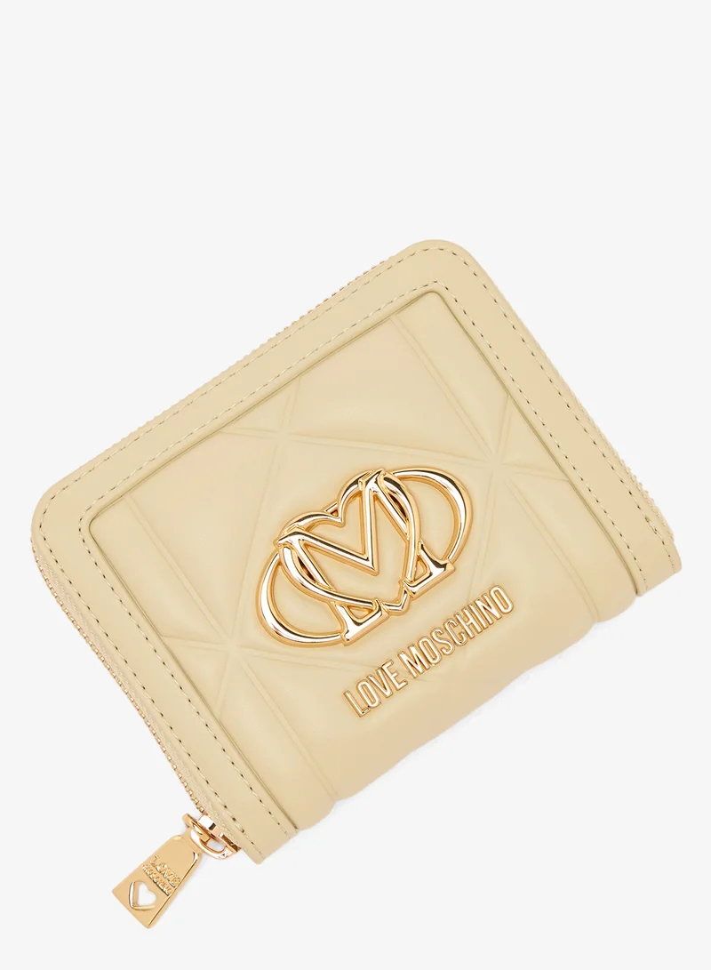 لوف موسكينو محفظة كيو بي يو بنقش بارز