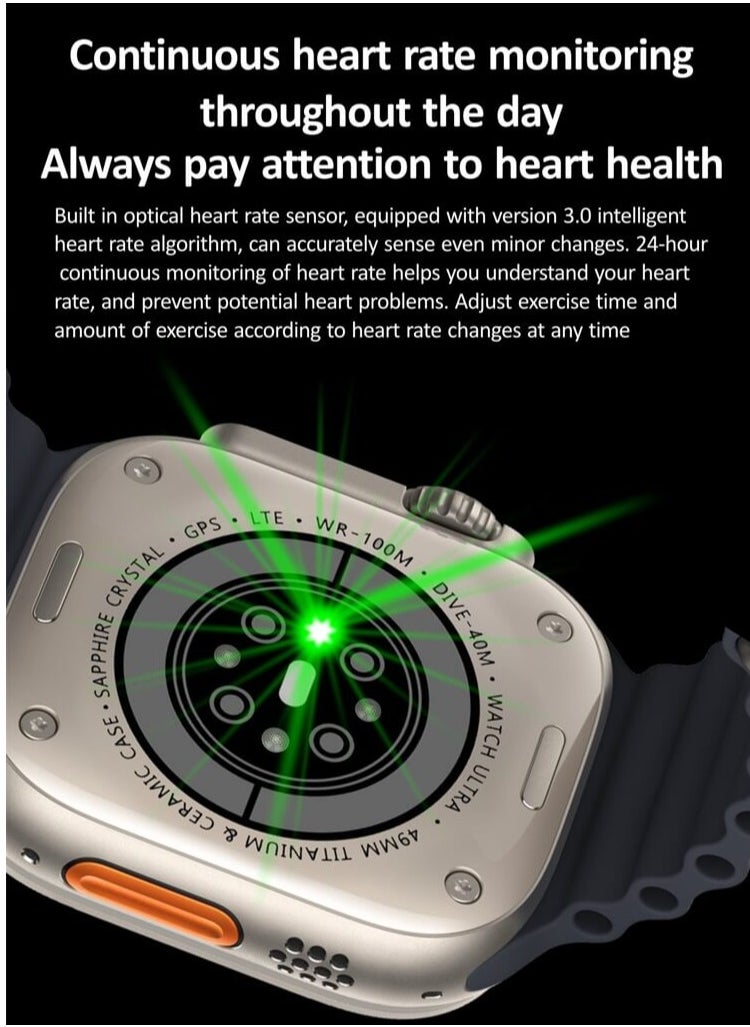 HK - HK 9 Ultra 2 Multi-Functional Smart Watch With Wireless Charging Super AMOLED Display AI Chat GPT Playback Music For iOS & Android - Image 1