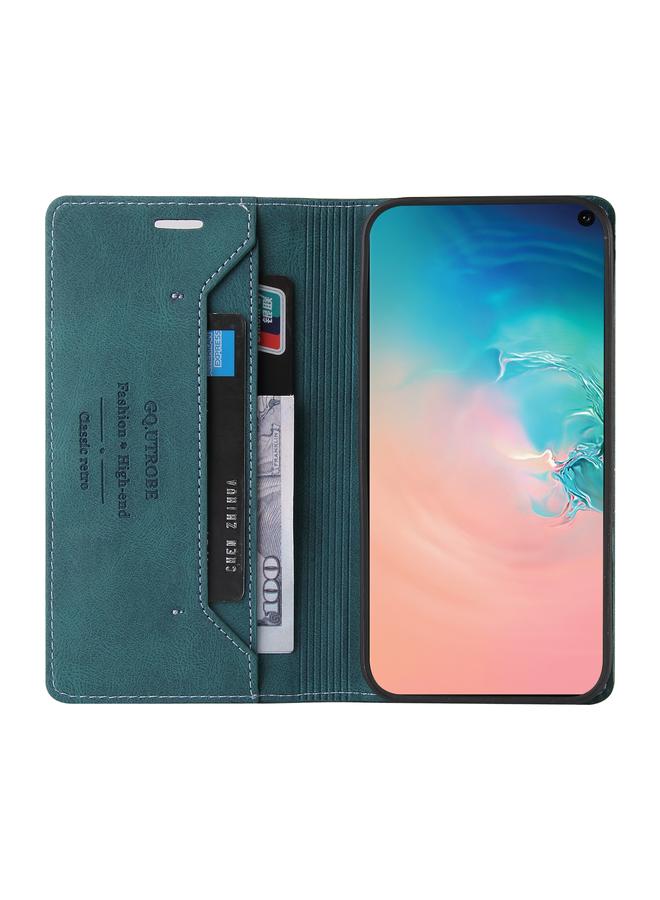 اس-توب جراب لهاتف Samsung Galaxy S10+ مصنوع من الجلد المقاوم للسرقة مع حامل وفتحات للبطاقات ومحفظة - Image 5