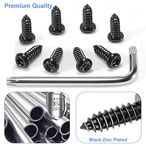 Valardoh 8 Sets Anti-Theft Stainless Steel License Plate Fasteners，Rust Proof and Anti-Rattle License Plate Screws Kits (Anti-Theft) - Image 3