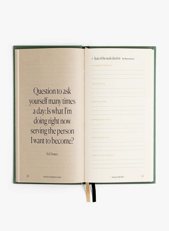 Intelligent Change Notes to Mindfulness Daily Journal for Women With Prompts, Illustrated Gratitude & Positivity Journal, Undated Guided Journal, Hardbound Wellness Journal - Intelligent Change x Chelsea Kauai (Sage - Image 4