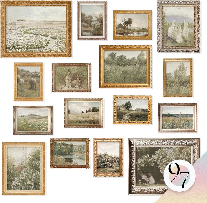 97 Decor Large 11x14 French Country Wall Art Decor - Vintage Wall Art Prints, Farmhouse Wall Decor Vintage Botanical Print, Nature Poster Landscape Painting Spring Pictures For Bedroom (Unframed) - Image 1