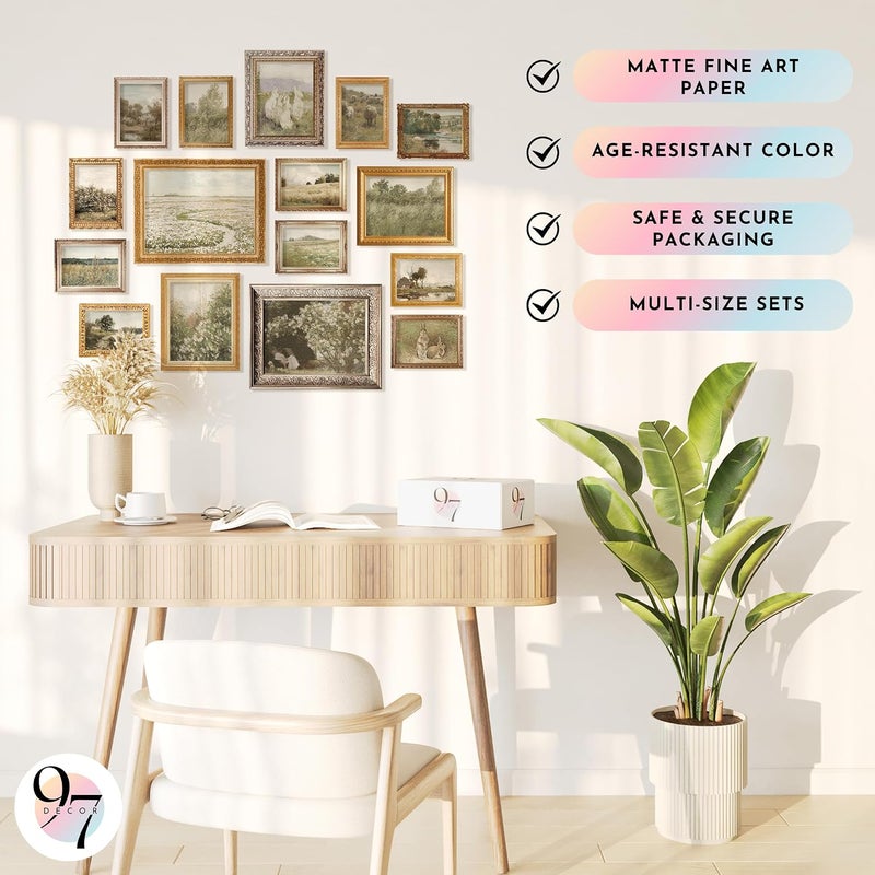 97 Decor Large 11x14 French Country Wall Art Decor - Vintage Wall Art Prints, Farmhouse Wall Decor Vintage Botanical Print, Nature Poster Landscape Painting Spring Pictures For Bedroom (Unframed) - Image 5