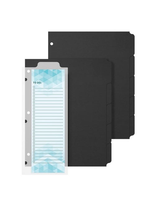 3 Ring Binder Dividers & Bookmark Dividers,Index Dividers Tabs For Binders,Write & Erase Snap-In To-Do List,For College, Adults
