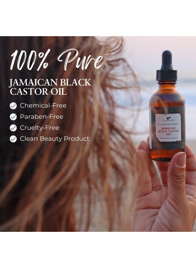 Baja Basics - Pure And Organic Jamaican Black Castor Oil For Hair Growth - Rich In Omega Fatty Acids - Enhance Shine, Strength, And Thickness - Scalp Oil, Hair Care And Eyelash/Eyebrow Growth - 2 Oz - Image 1