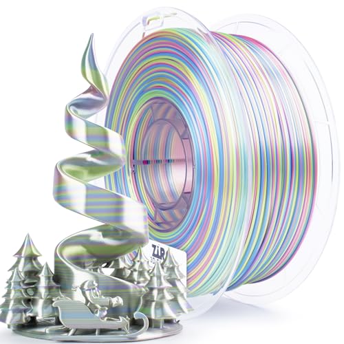 ZIRO PLA Filament 1.75mm, Glossy Multicolors 3D Printer Filament, Dyanmic Visual Effect, Fast Color Change Silk PLA Stripes Series, 2.2lbs Spool, Fit for Most 3D Printer, Hologram Stripes - Image 1