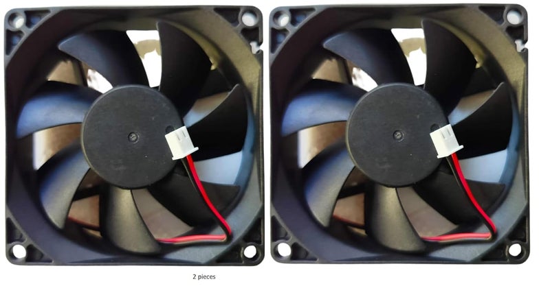 TMW مروحة تبريد محورية DC. الحجم: 8x8x2.5 سم، 80x80x25 مم، جهد الإمداد: 12 فولت DC، اللون: أسود | مروحة تبريد مفيدة لحاضنة البيض خزانة صغيرة (حزمة مروحة 12 فولت DC من 20 قطعة) - Image 4
