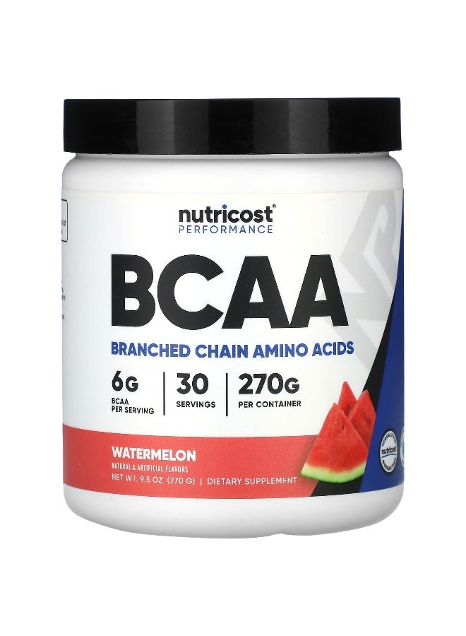 Nutricost, Performance, BCAA, Watermelon, 9.5 oz (270 g) (Packaging may vary) - Image 1