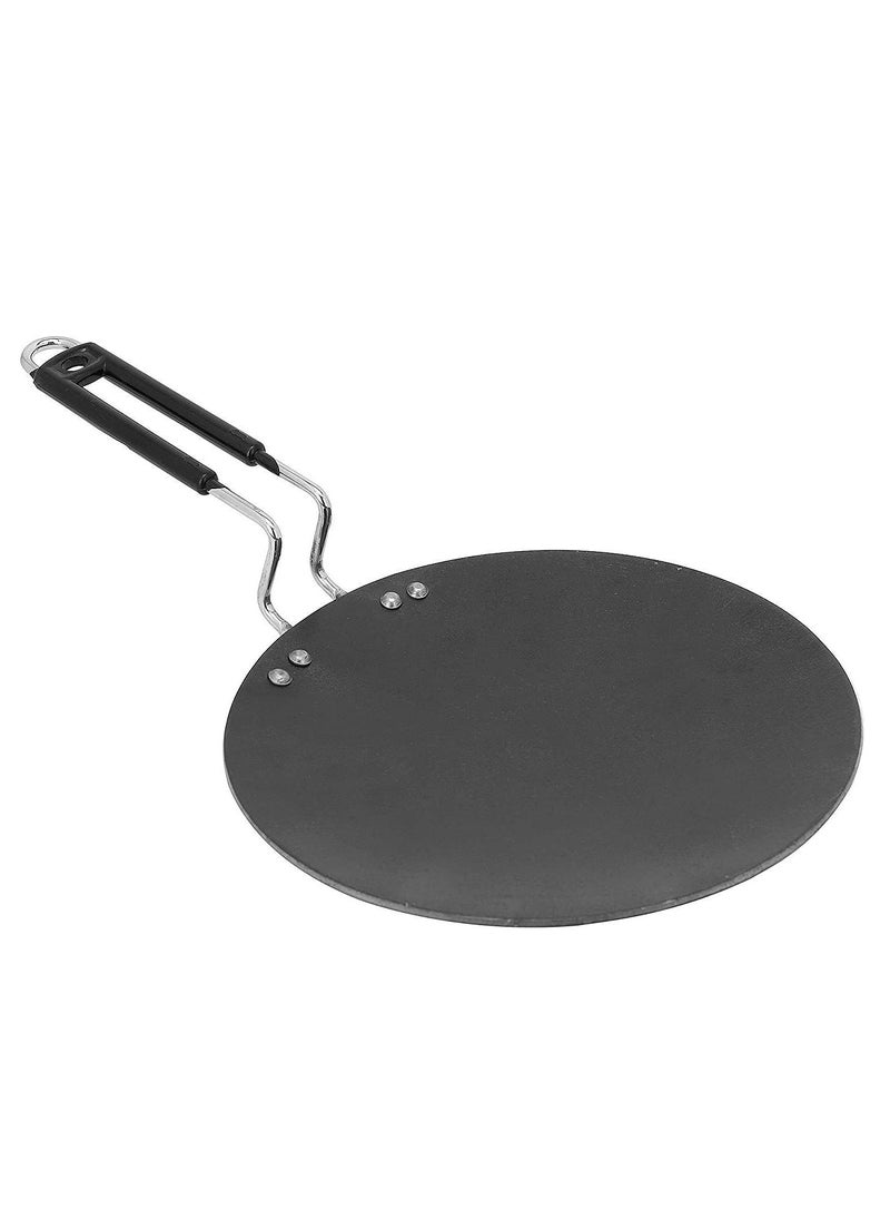 Yashvin Yashvin Extra Heavy Base Iron Tawa Induction Base 10 Inch for Roti Paratha Chapati Phulka Omelette with Stainless Steel Handle Color Black  - Image 2