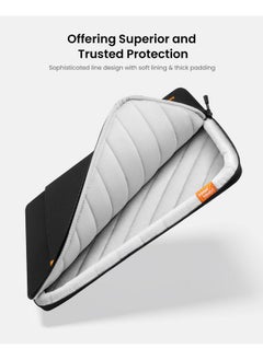 Tomtoc حقيبة كمبيوتر محمول واقية 360 درجة لجهاز Macbook Pro M3 M2 M1 Chips Pro Max A2992 A2918 A2779 A2442 2023 2021 مقاومة للماء ومضادة للصدمات مع جيب ملحقات أسود  - Image 3