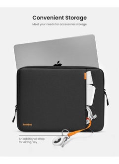Tomtoc حقيبة كمبيوتر محمول واقية 360 درجة لجهاز Macbook Pro M3 M2 M1 Chips Pro Max A2992 A2918 A2779 A2442 2023 2021 مقاومة للماء ومضادة للصدمات مع جيب ملحقات أسود  - Image 4