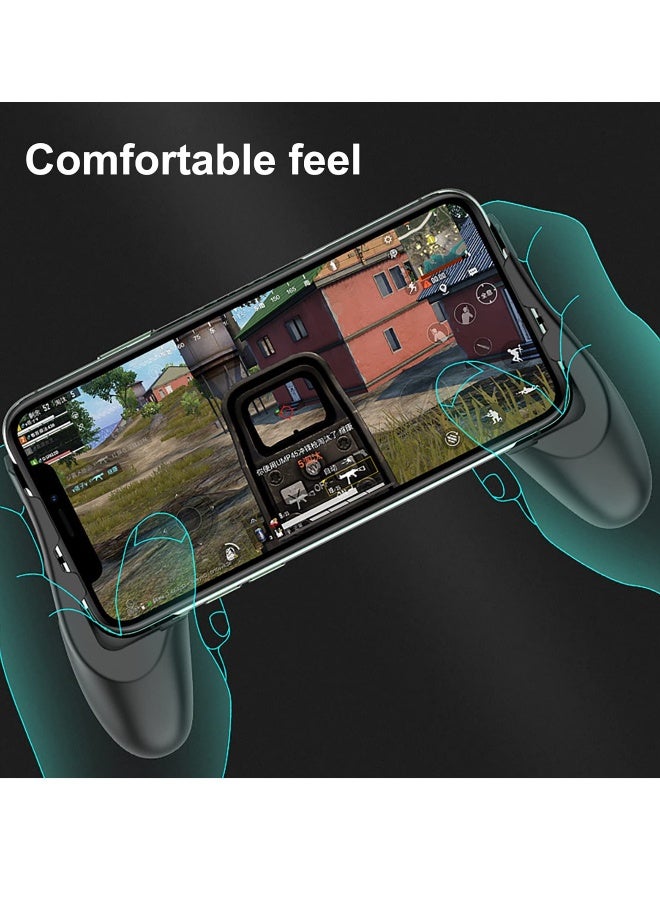 Mobile Game Controller + Active Cooling Fan Phone Radiator Grip, heat dissipation function,Semiconductor Mobile Game Controller Gamepads, Compatible with iOS/Android Phone Black - Image 3