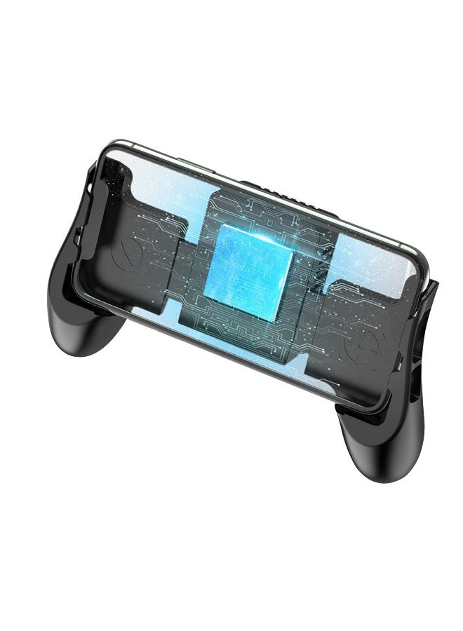 Mobile Game Controller + Active Cooling Fan Phone Radiator Grip, heat dissipation function,Semiconductor Mobile Game Controller Gamepads, Compatible with iOS/Android Phone Black - Image 2