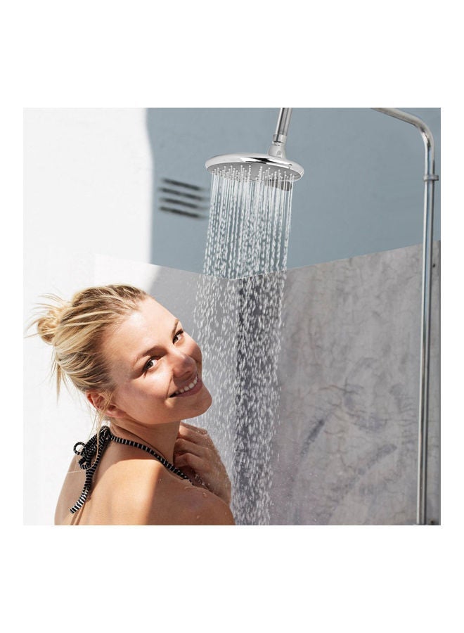 NIBEMINENT Round Shower Head Silver 6inch  - Image 4
