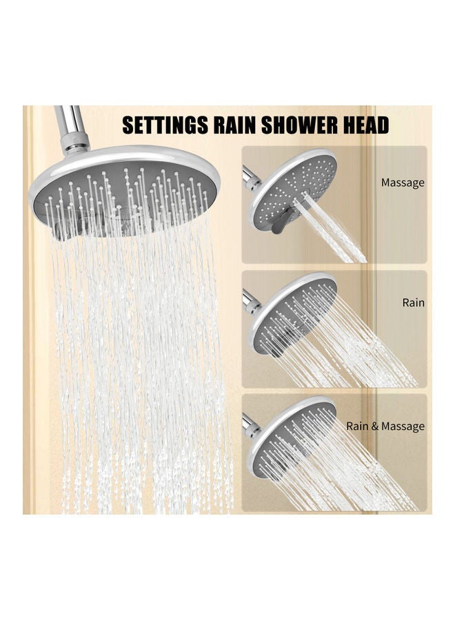 NIBEMINENT Round Shower Head Silver 6inch  - Image 5