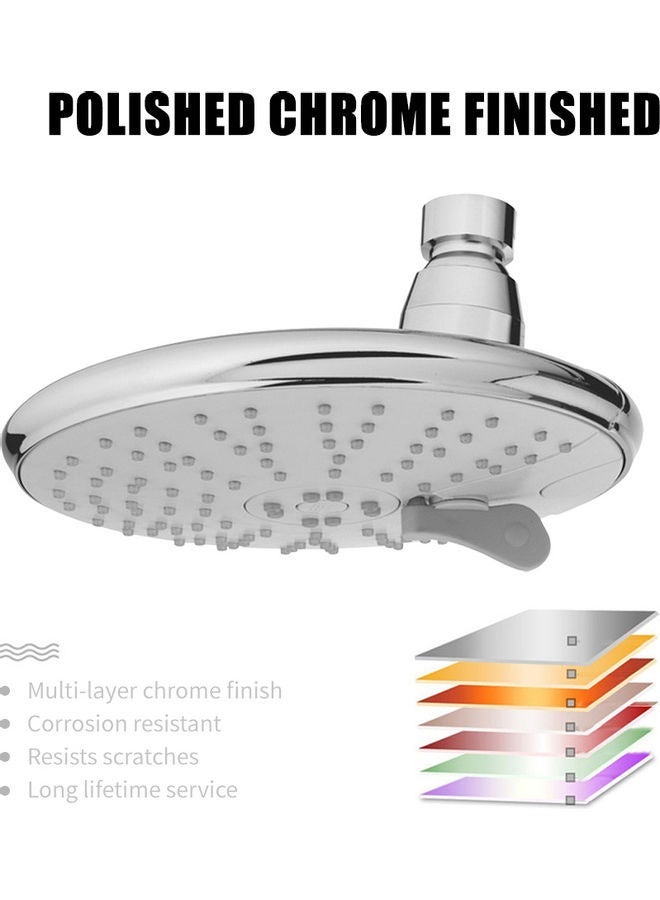 NIBEMINENT Round Shower Head Silver 6inch  - Image 2