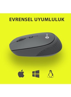 lecoo Lenovo WS202 Wireless 1200DPI 4-Button Optical Mouse Gray  - Image 2