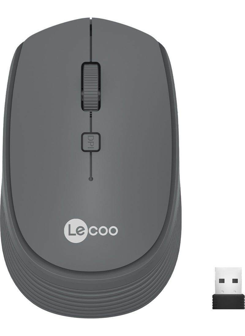 lecoo - Lenovo WS202 Wireless 1200DPI 4-Button Optical Mouse Gray - Image 1