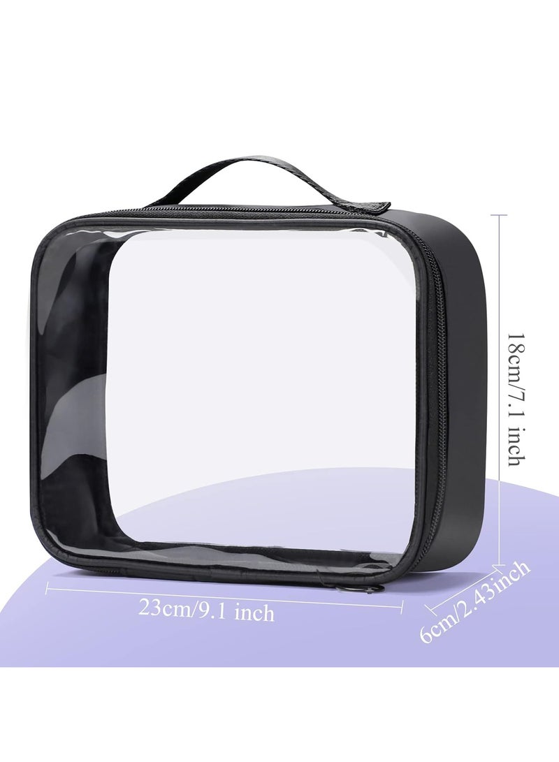 أوزيغالور 2 عبوة من حقائب أدوات الزينة الشفافة المعتمدة من إدارة أمن المواصلات الأمريكية، حقيبة مستحضرات تجميل PVC بحجم كوارت للرجال والنساء - Image 5