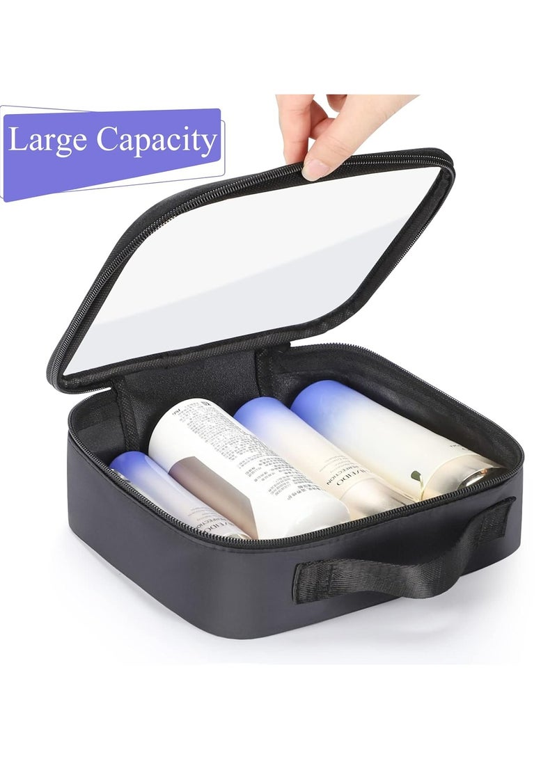 أوزيغالور 2 عبوة من حقائب أدوات الزينة الشفافة المعتمدة من إدارة أمن المواصلات الأمريكية، حقيبة مستحضرات تجميل PVC بحجم كوارت للرجال والنساء - Image 4