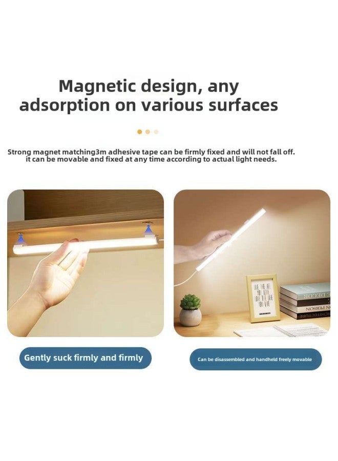 Cool Lamp Learning Eye Protection Special Lamp Student Dormitory Desk Adsorption Table Lamp Dormitory Cabinet Led Strip Lamp-Specifications:50cm - Monochrome White Light [no Switch] - Image 4