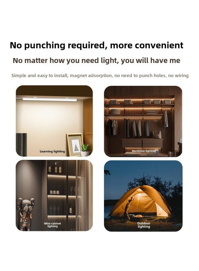 Cool Lamp Learning Eye Protection Special Lamp Student Dormitory Desk Adsorption Table Lamp Dormitory Cabinet Led Strip Lamp-Specifications:50cm - Monochrome White Light [no Switch] - Image 5