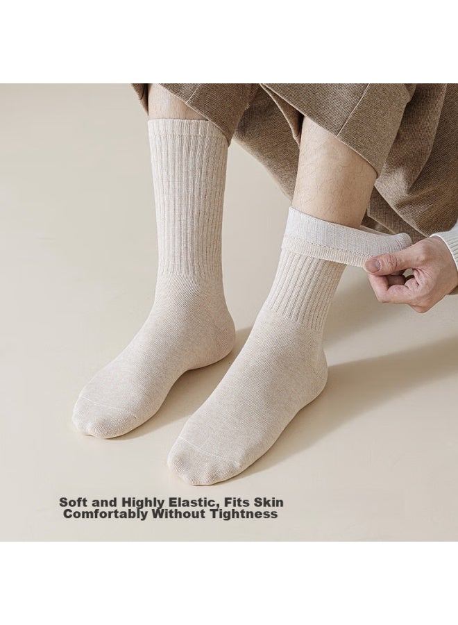 Miiow Men's Socks [7a Antibacterial 100% Pure Cotton] New 2025 Jacquard All-season Mid-calf Business Socks, 6 Pairs - Image 5