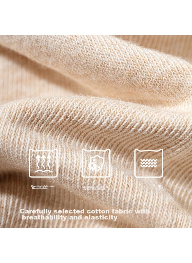 Miiow Men's Socks [7a Antibacterial 100% Pure Cotton] New 2025 Jacquard All-season Mid-calf Business Socks, 6 Pairs - Image 3
