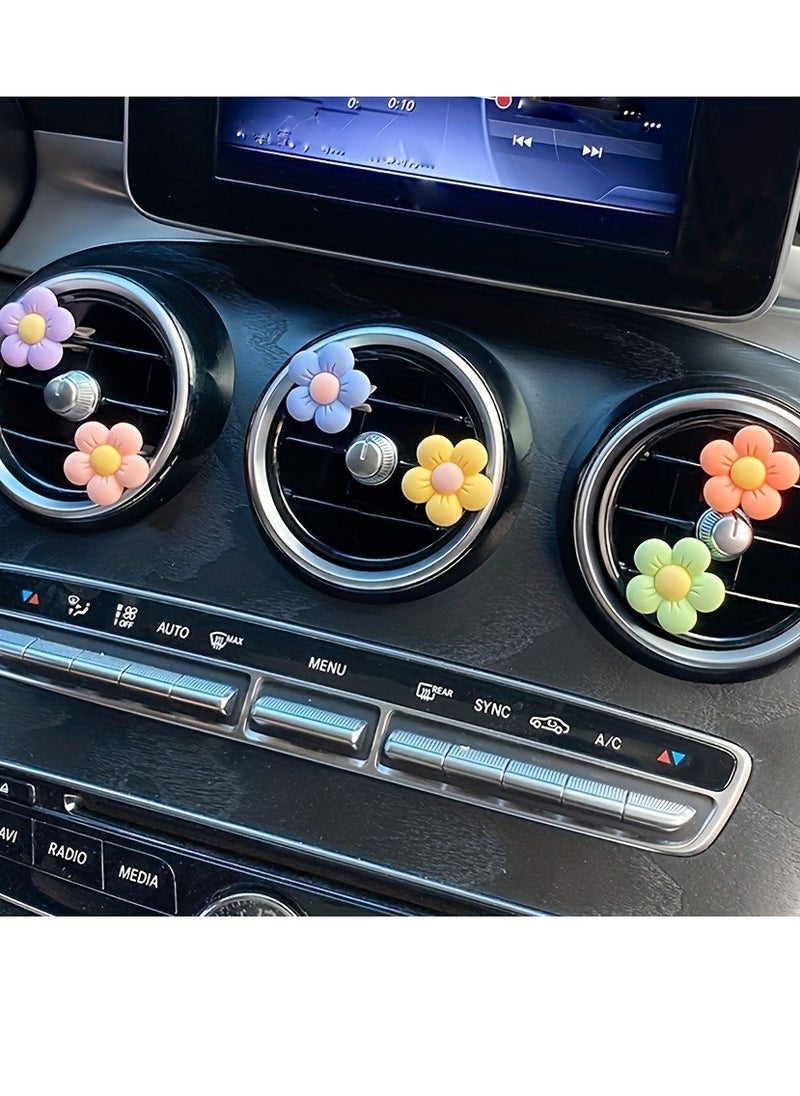 Generic 6pcs Cute Cartoon Flower Car Air Vent Decorations - Personalize Your Car Interior  - Image 5