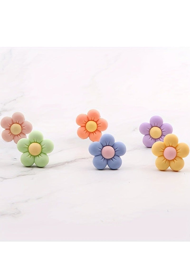 Cartoon Flower Car Air Vent Decorations, Cute Interior Vent Clips for Car, 6 Pieces - Image 3