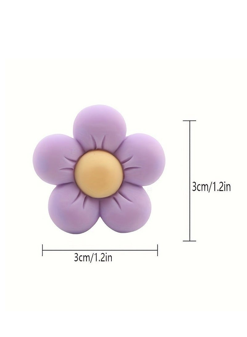 Cartoon Flower Car Air Vent Decorations, Cute Interior Vent Clips for Car, 6 Pieces - Image 2