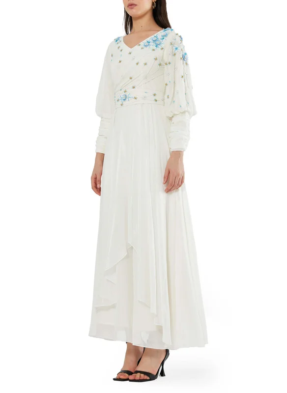 امري Embroidered High low Dress