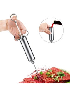 yongsheng Marinade Meet Bbq Sauce Injector Needles Syringe Silver-6x3X18CM-304 Stainless Steel Seasoning Injector  - Image 1