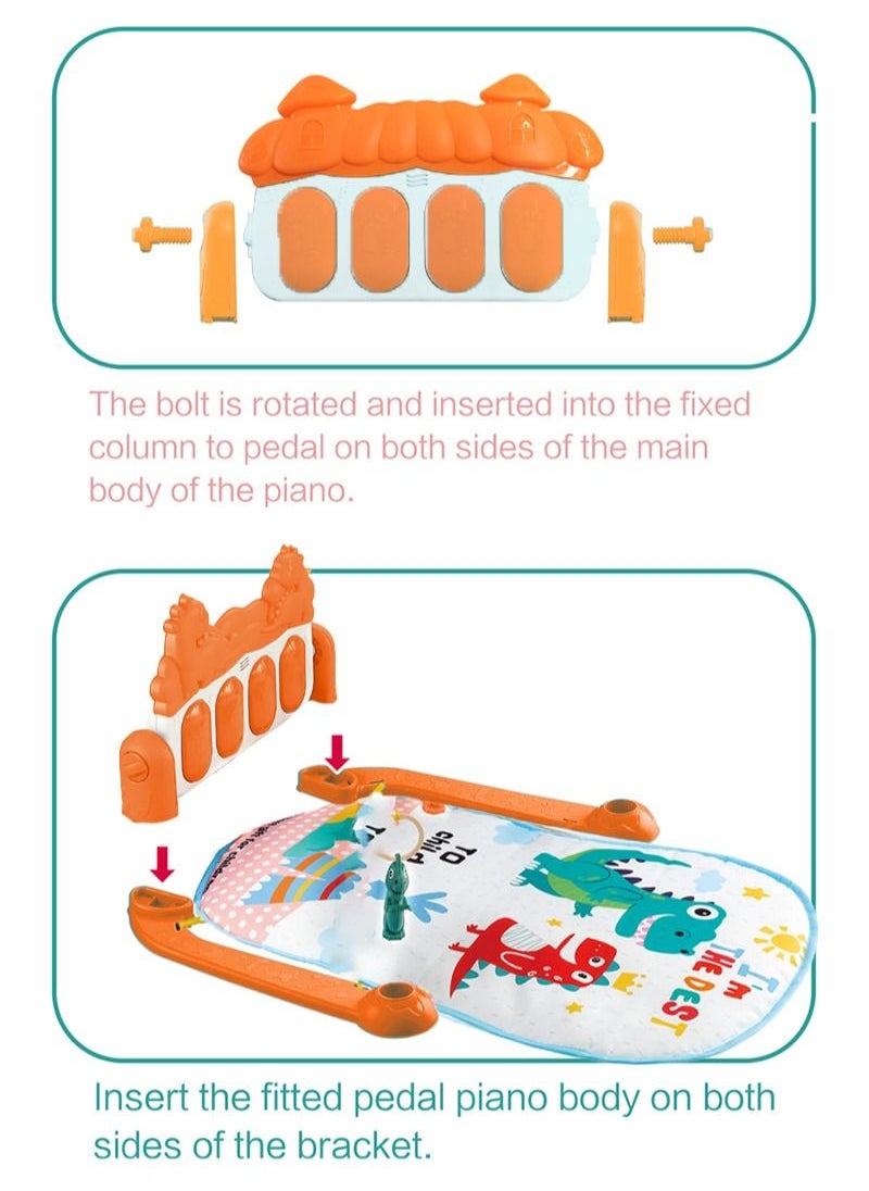 Sharpdo - Baby Gym Play Mat With Pedal Piano Kids' Fitness Mat Soft and Durable Exercise Mat for Children's Workouts and Playtime - Image 1
