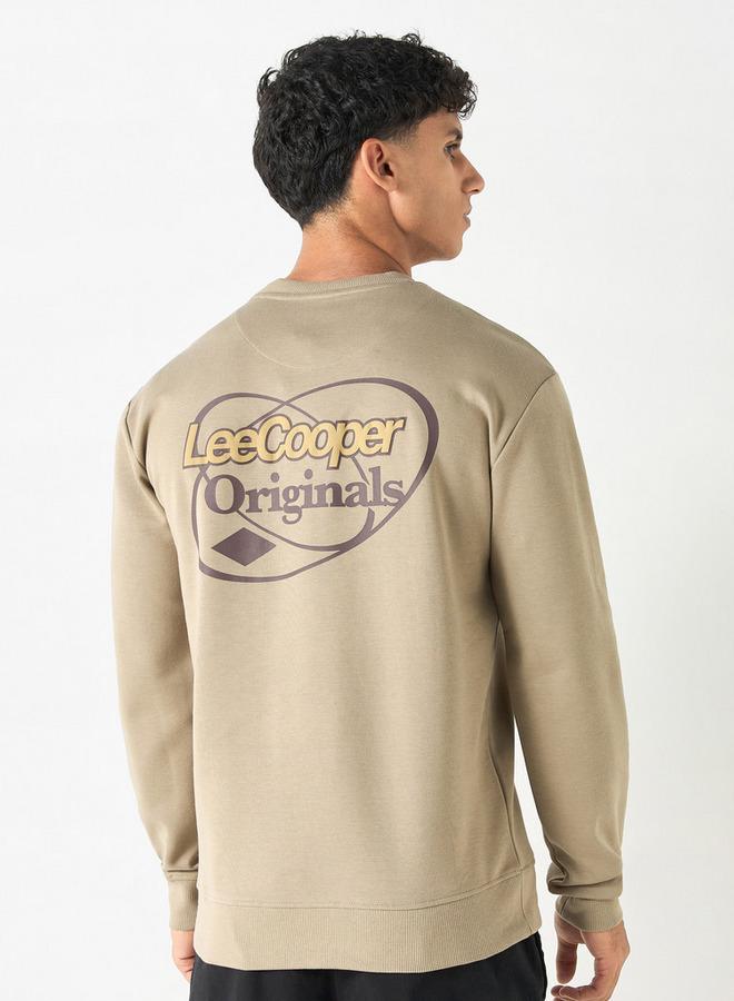 Lee Cooper Embroidered Sweatshirt with Long Sleeves and Crew Neck - Image 3