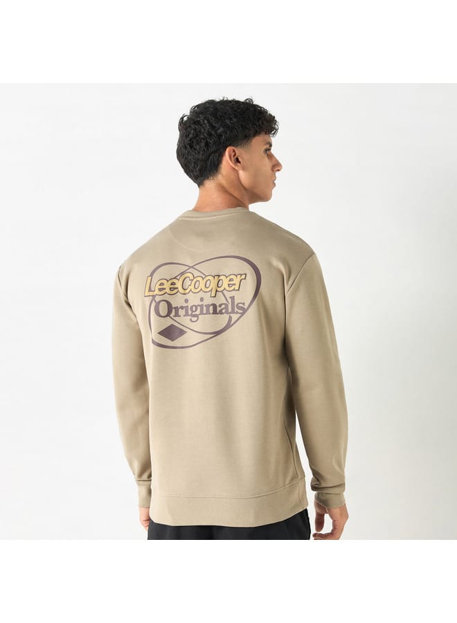 Lee Cooper Lee Cooper Embroidered Sweatshirt with Long Sleeves and Crew Neck  - Image 3