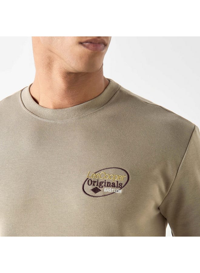 Lee Cooper Lee Cooper Embroidered Sweatshirt with Long Sleeves and Crew Neck  - Image 4