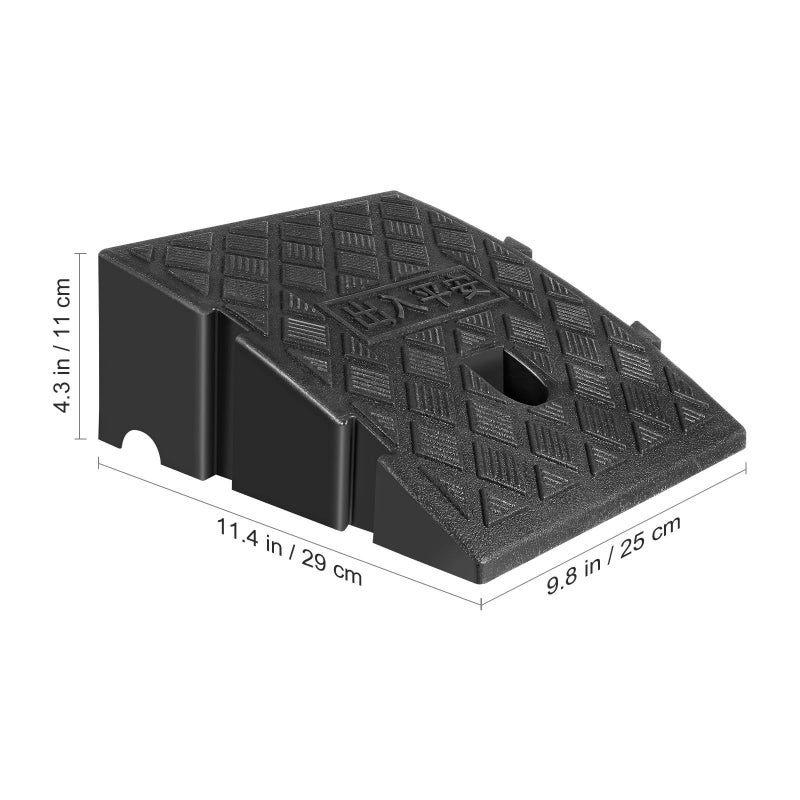 Outdoor Threshold Ramp 25x27x11cm Cushion Mat Driveway Curb Wheelchair Ramp Access - Image 3
