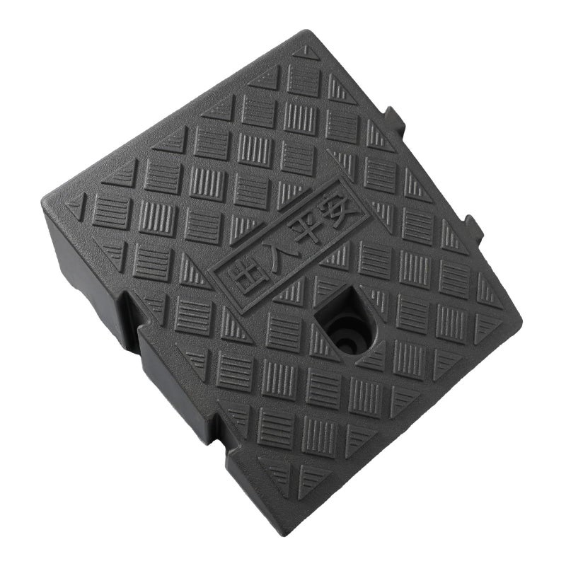 Outdoor Threshold Ramp 25x27x11cm Cushion Mat Driveway Curb Wheelchair Ramp Access - Image 2
