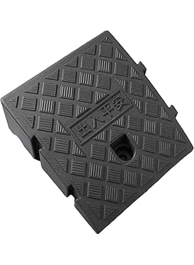 Outdoor Threshold Ramp 25x27x11cm Cushion Mat Driveway Curb Wheelchair Ramp Access - Image 1
