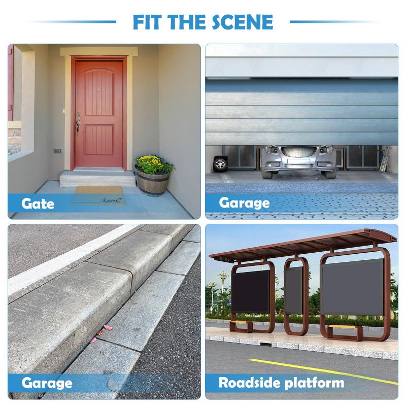 Outdoor Threshold Ramp 25x27x11cm Cushion Mat Driveway Curb Wheelchair Ramp Access - Image 5