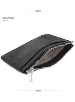 Beauenty Zipper Detail Leather Wallet Black  - Image 3