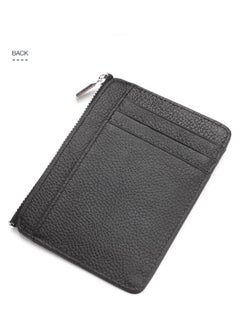 Beauenty Zipper Detail Leather Wallet Black  - Image 2