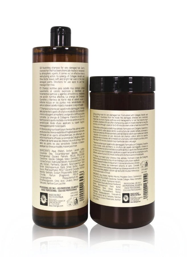 Linange Spa Collagen Emergency Reconstruction Shampoo Els/sles Free 33.8 Oz and Emergency Reconstruction Mask Intensive Action 33.8 OzFree Starry Sexy Kiss Lip Plumping 10 Ml - Image 2