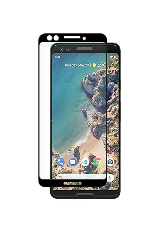 NIBEMINENT Google Pixel 3 (5.5) 3D Curved Full Coverage Tempered Glass Screen Protector For Mobile With Frame Multicolour